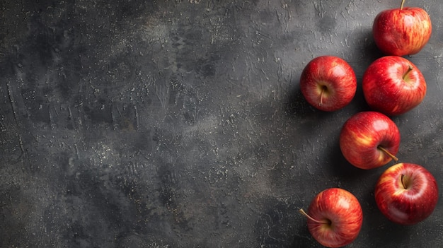 Un groupe de pommes rouges sur la table