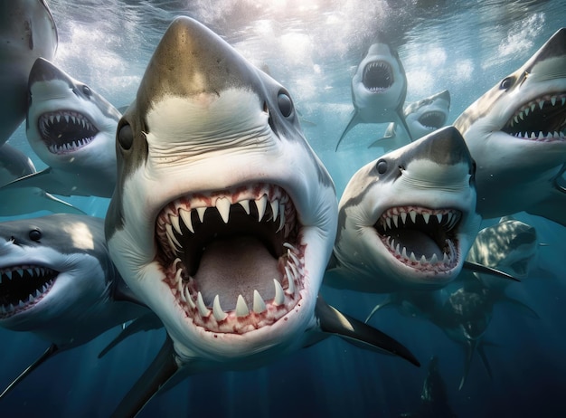 Un groupe de requins