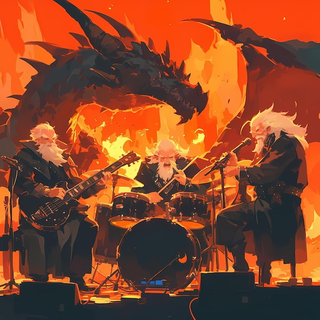 Le groupe de rock Elderly Wizards