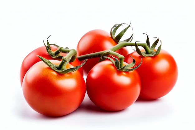 Un groupe de tomates sur une vigne