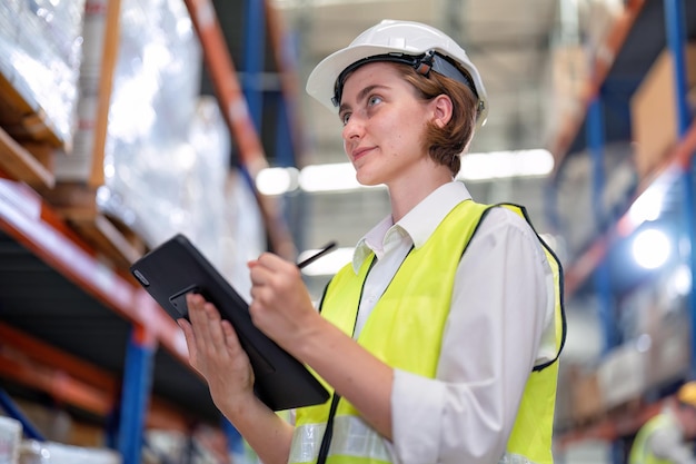 Groupe de travailleurs travaillant dans un entrepôt