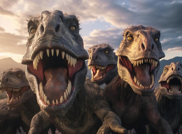 Un groupe de tyrannosaures