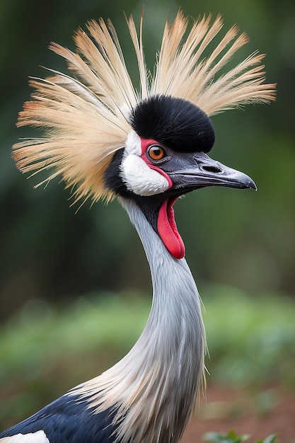 La grue couronnée grise, l'oiseau national de l'Ouganda