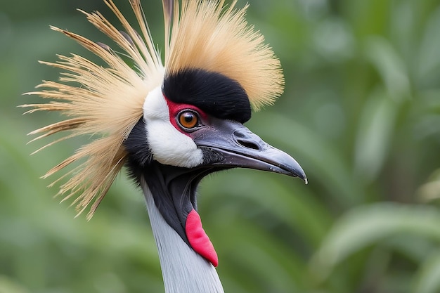 Photo la grue couronnée grise, l'oiseau national de l'ouganda