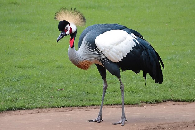 La grue couronnée grise, l'oiseau national de l'Ouganda