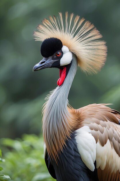 La grue couronnée grise, l'oiseau national de l'Ouganda