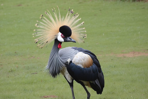 Photo la grue couronnée grise, l'oiseau national de l'ouganda