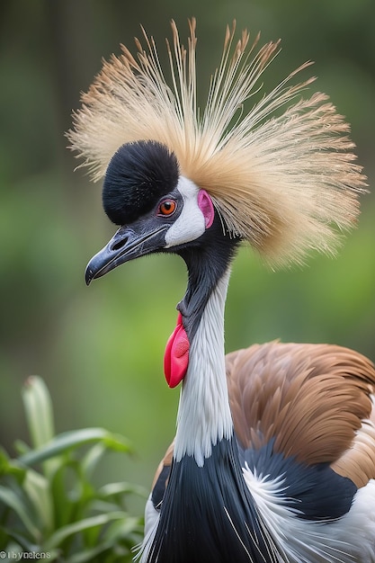 La grue couronnée grise, l'oiseau national de l'Ouganda