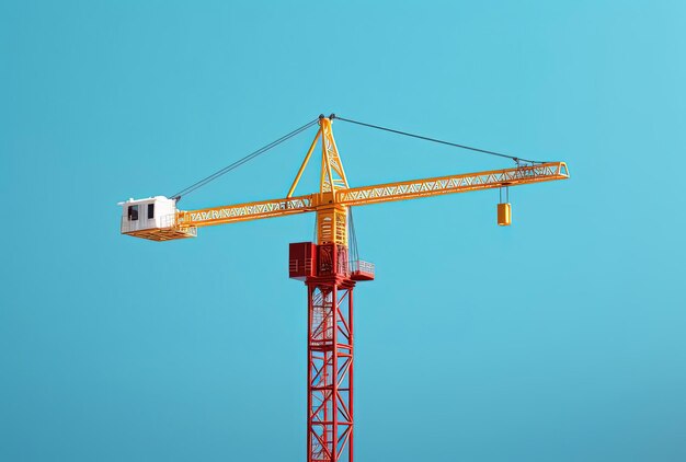 une grue est en opération sur un chantier de construction dans le style de transportcore