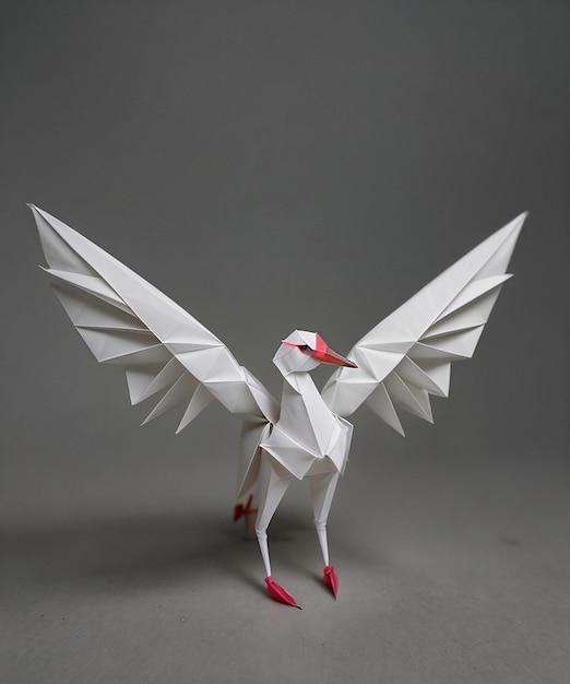 Photo grue en papier origami