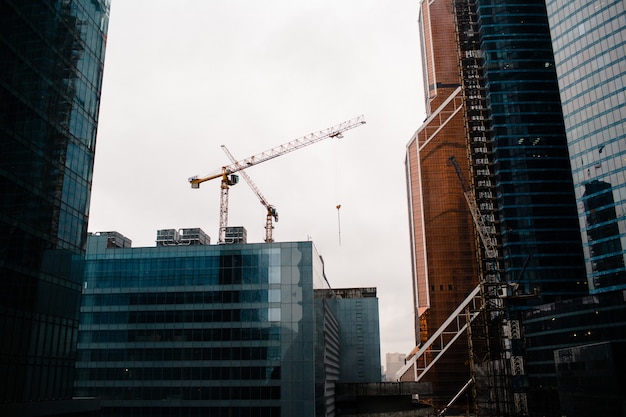 Grues et bâtiments de construction