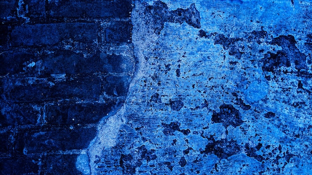 Grunge background de mur bleu abstrait