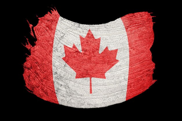 Grunge Canada drapeau Canada Coup de pinceau