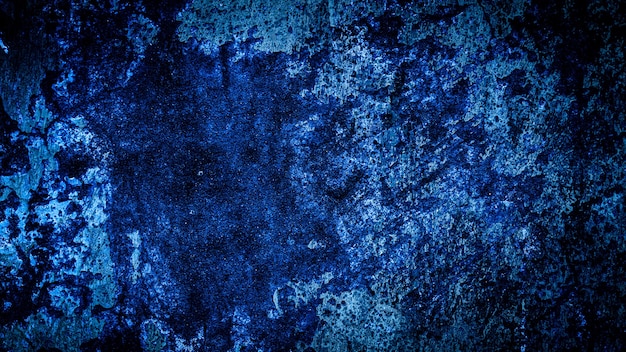 Grunge fond de vieux mur bleu abstrait fond bleu