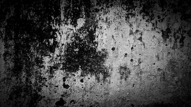 Grunge fond de vieux mur noir et blanc