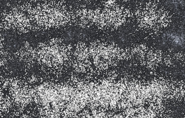 Grunge noir et blanc. Texture de superposition de détresse. Poussière de surface abstraite et mur sale rugueux