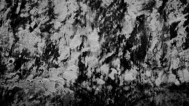 Grunge sombre noir blanc abstrait ciment plâtré mur de béton texture background