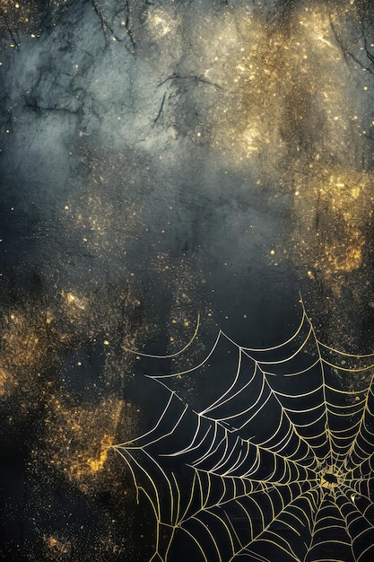 Photo grungy spider web des papiers numériques une toile d'araignée arrière-plan une invitation d'halloween