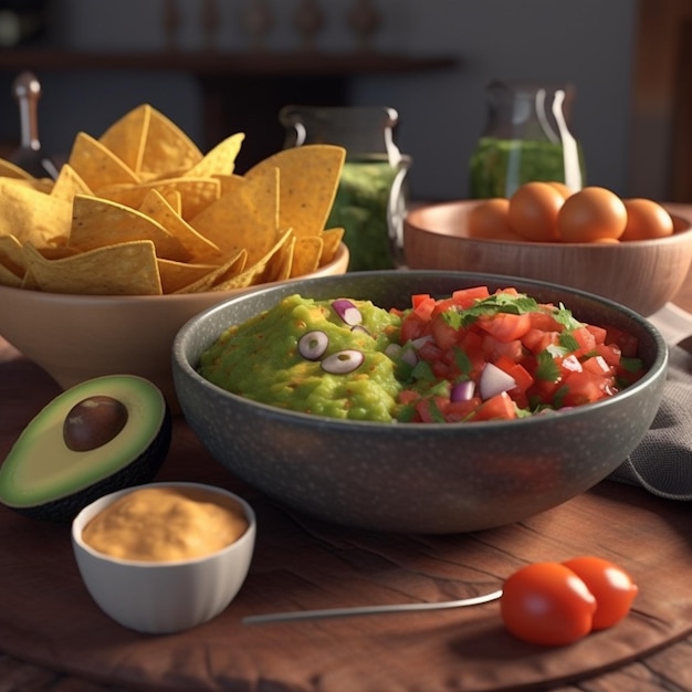 Le guacamole et la salsa, les saveurs typiques du Mexique.