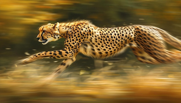 Photo un guépard au milieu du sprint