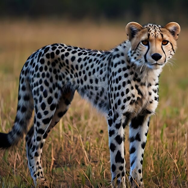 un guépard bleu foncé généré par l'IA