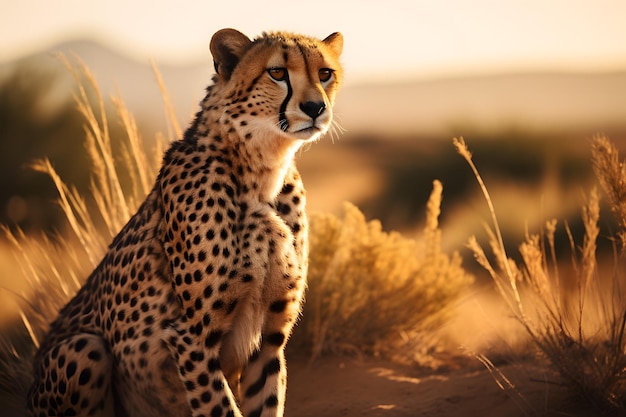 Guépard dans la jungle africaine