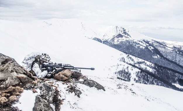 Guerre des montagnes arctiques d&#39;hiver