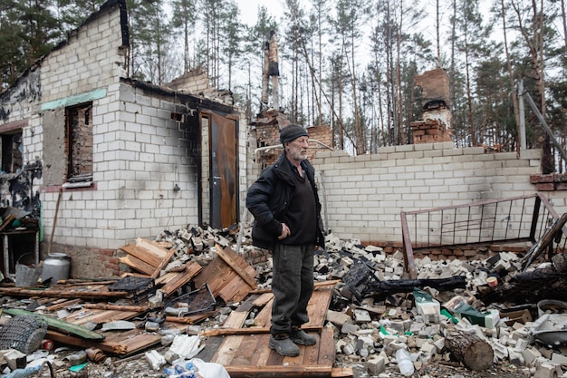 Guerre en Ukraine village de Yahidne région de Tchernihiv