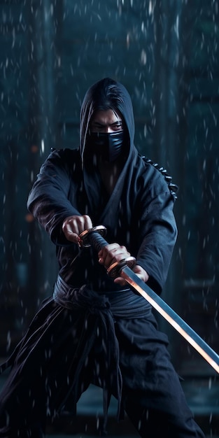 Photo guerrier ninja avec épée