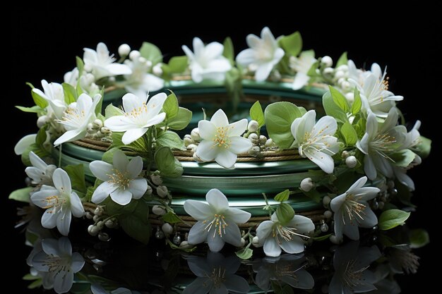 Une guirlande de jasmins magnifiquement conçue, populaire dans le sud de l'Inde