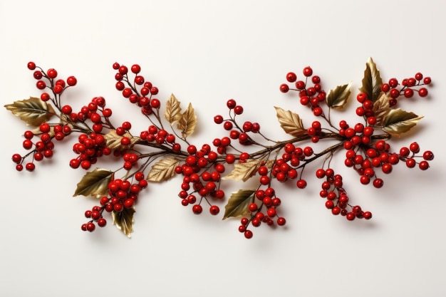 Guirlande de Noël sur fond blanc