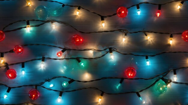 Photo guirlandes de lumières de noël fond d'écran motif sans couture