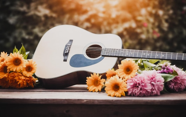 guitare classique acoustique de guitare en bois