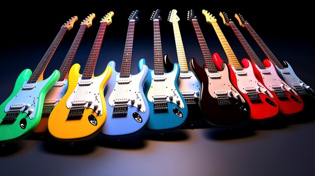 Guitare colorée