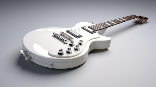 Guitare électrique blanche