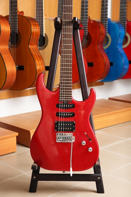 Guitares dans le magasin de musique