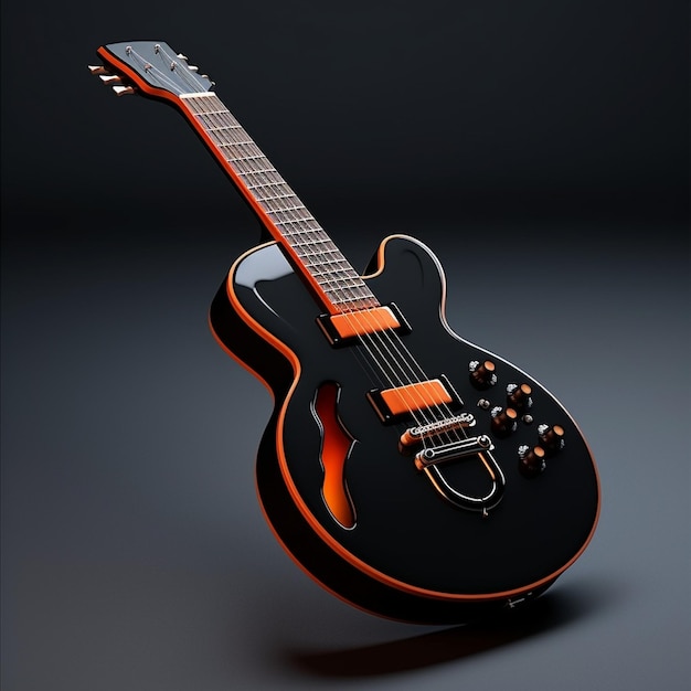 Guitarre de dessin animé en 3D