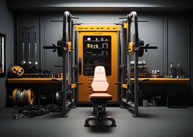 Gym sur une photographie de produit de fond blanc