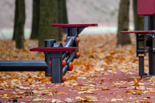 Gym en plein air vide pendant la pandémie de covid