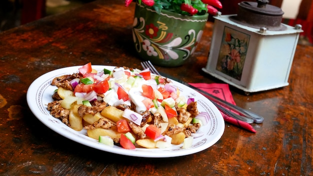 Gyros sur une table de restaurant