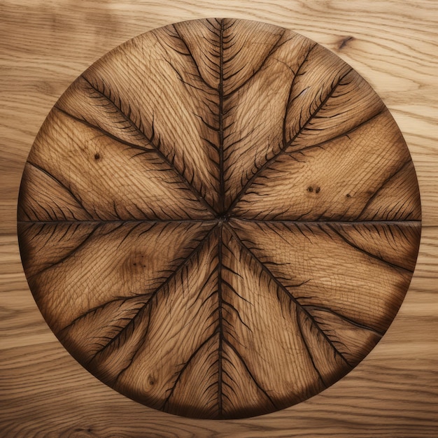 Hackberry photoréaliste avec des grains de bois visibles dans un motif symétrique