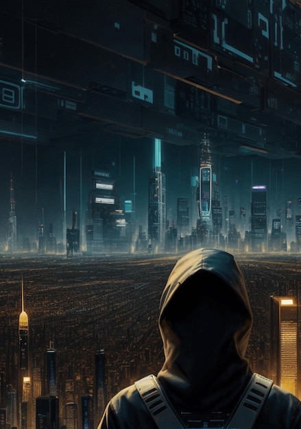 Un hacker regarde la ville du futur