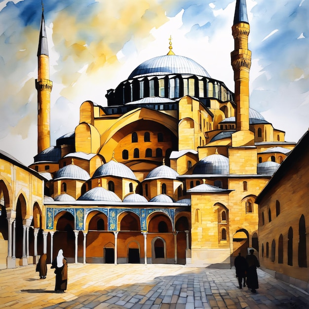 Hagia Sophia Style de peinture à l'huile Qualité d'affiche