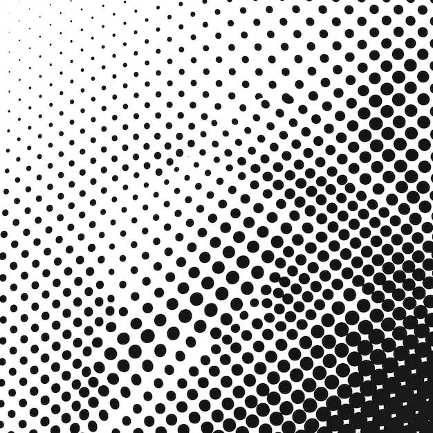 Halftone noire ondulée sur fond blanc