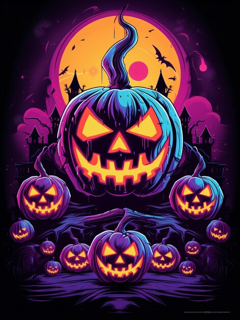 Halloween affiche d'Halloween vecteur conception de vecteur d'Halloween fond d'Halloween effrayant effrayant