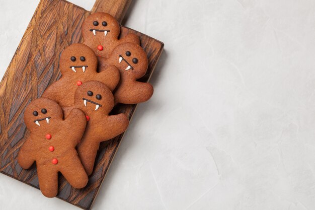 Halloween citrouille et cookies chauves-souris.