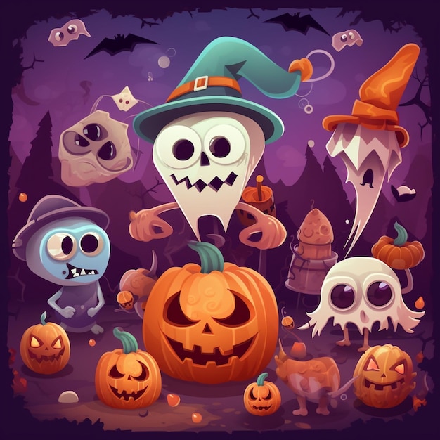 Halloween des dessins animés