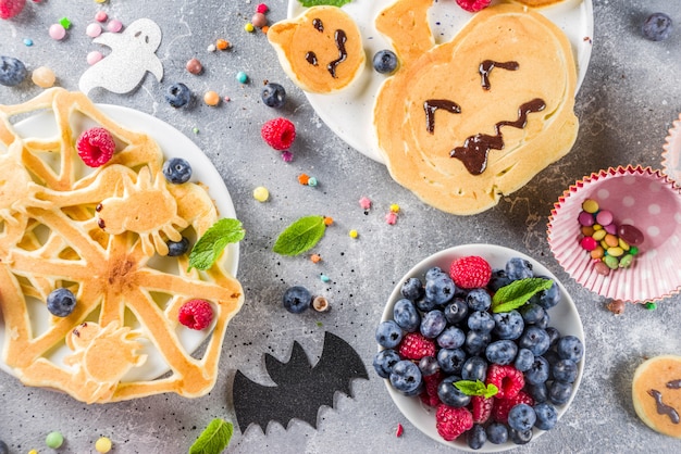 Halloween enfants crêpes drôles