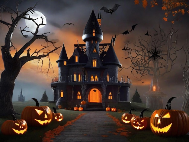 Halloween_house HD 8K fond d'écran Image photographique