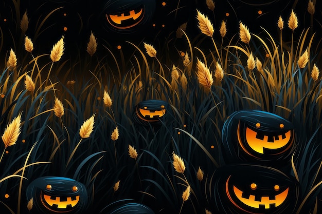 Halloween Jack O Lanterns dans le domaine